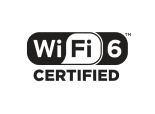 Icon of certification for the latest Wi-Fi 6 technology available with Swoop Fiber.