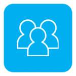 Blue neighbourhood icon